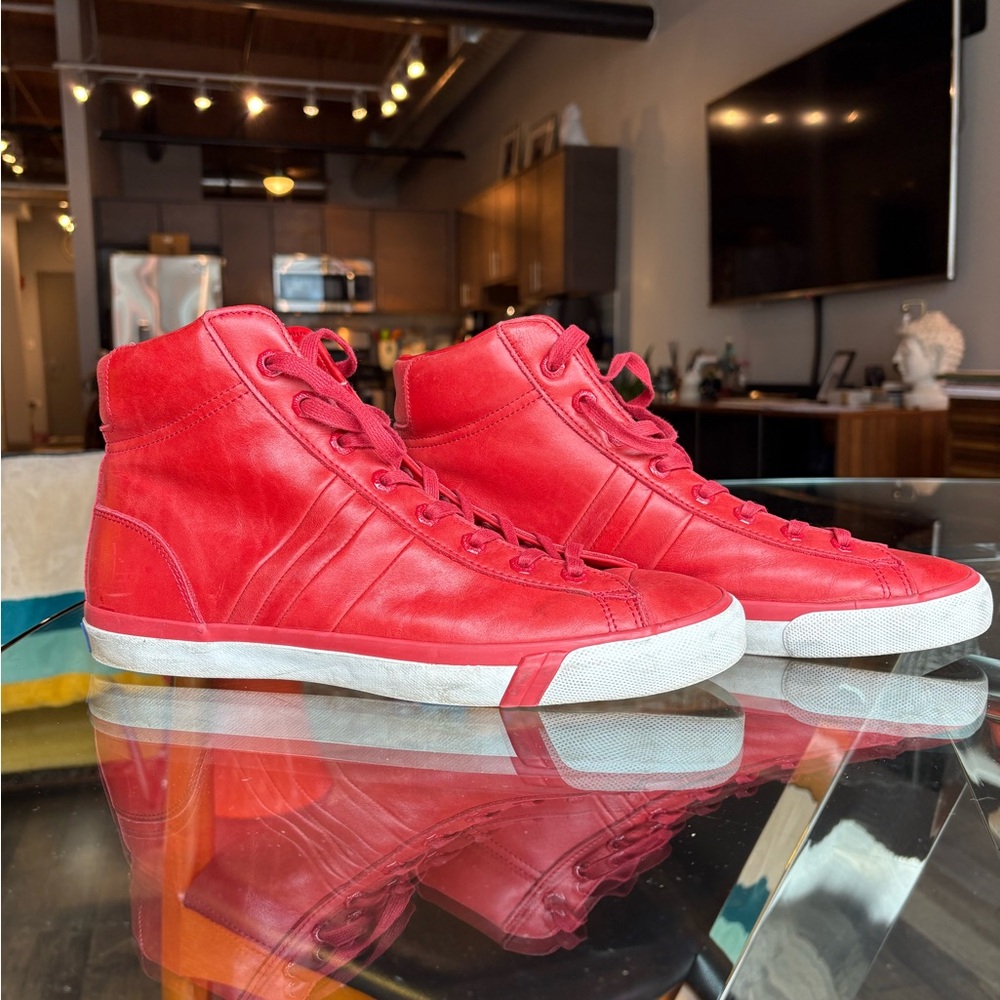 Red High-Top Men's Sneakers